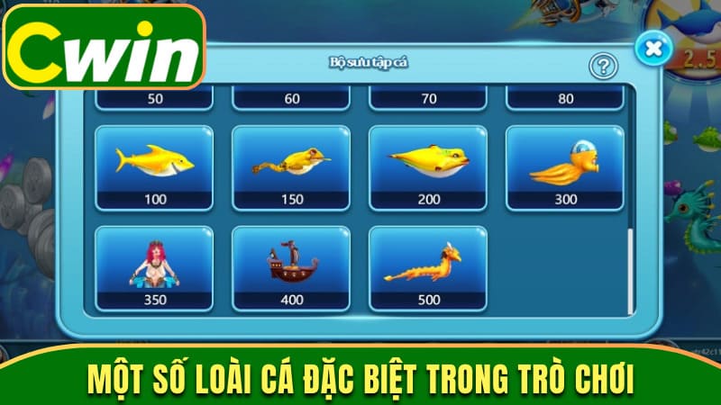 Một số loài cá đặc biệt trong Vua Bắn Cá Online